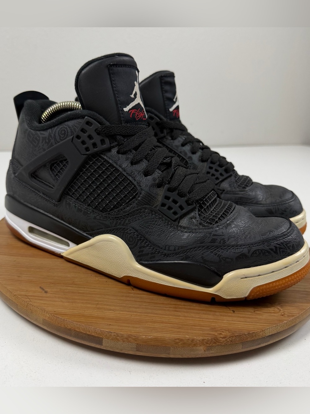Air Jordan 4 Retro SE “Laser” Black Gum Men's Sneakers